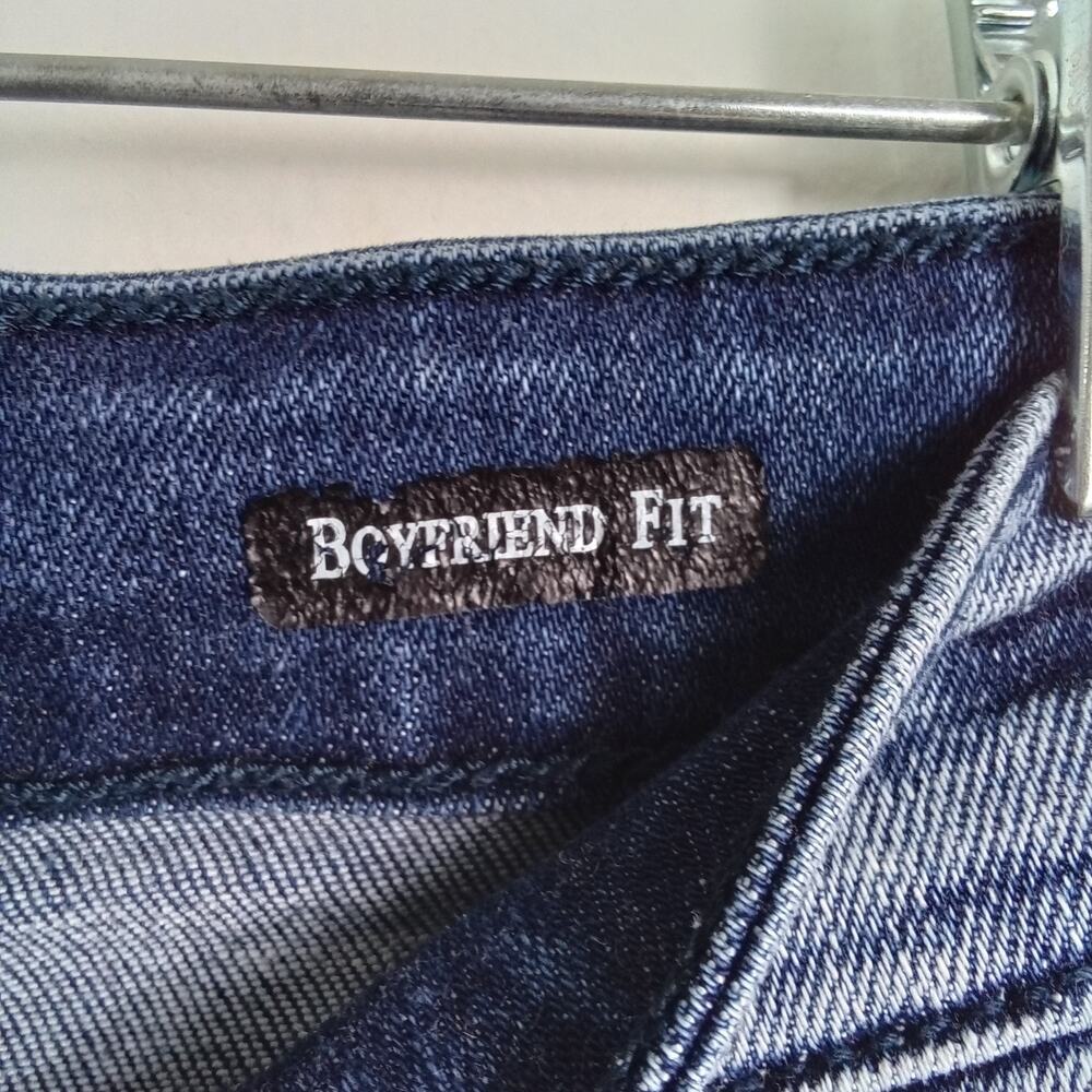 Judy Blue Boyfriend Fit Jeans Women's 7/28 Blue Distressed Destroyed High Rise - Picture 6 of 8